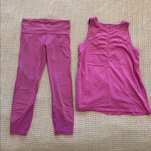 Athleta Magenta Activewear Set Sz S